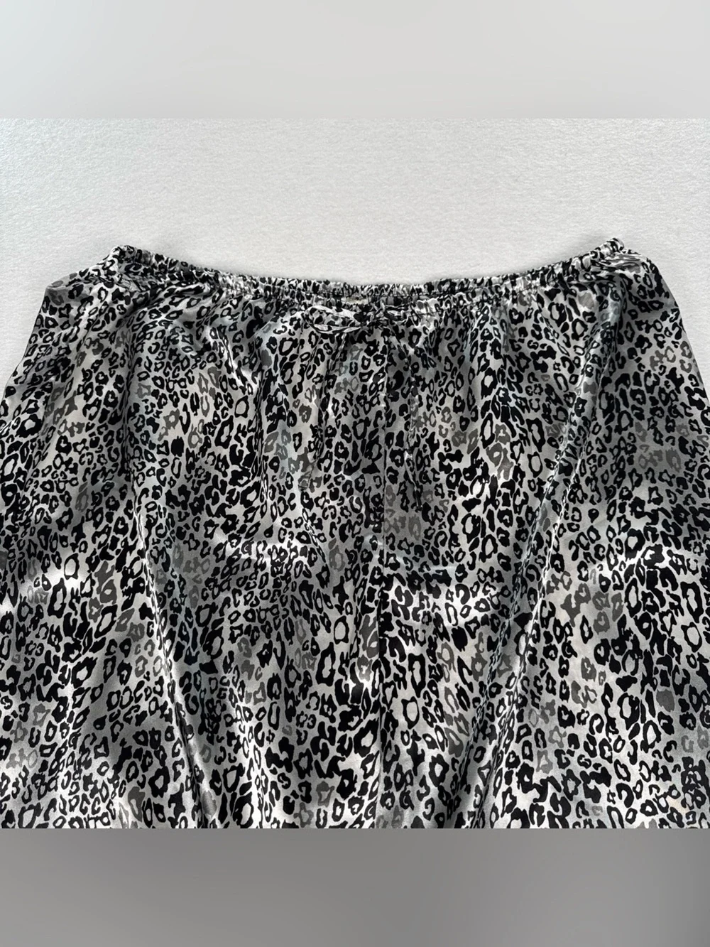 Ambrielle Sleepwear Pajama Pants Women's Xl Gray Animal Print Silky Lightweight‎